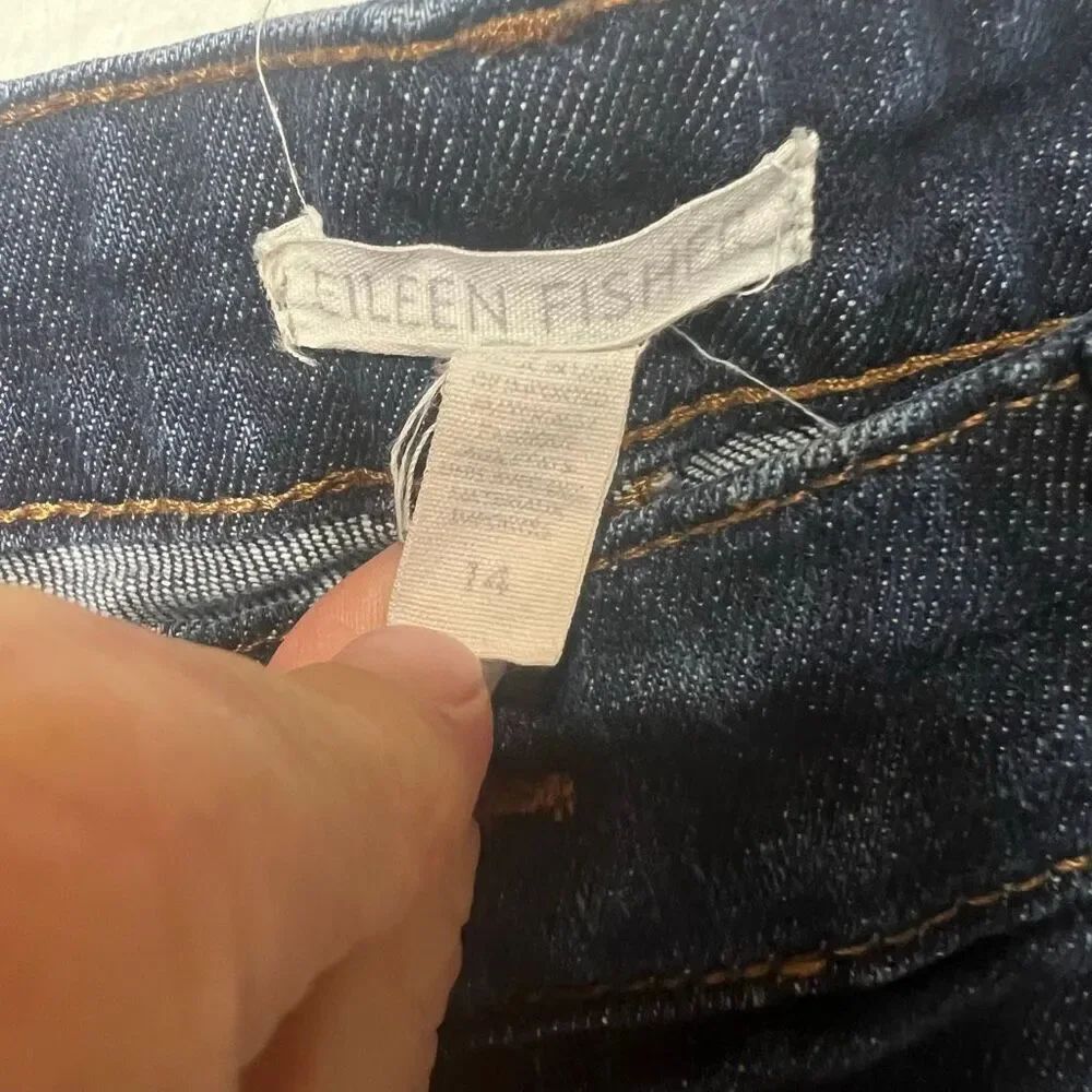 Eileen Fisher Jeans Sz 14 Straight Leg Jeans - Picture 4 of 8